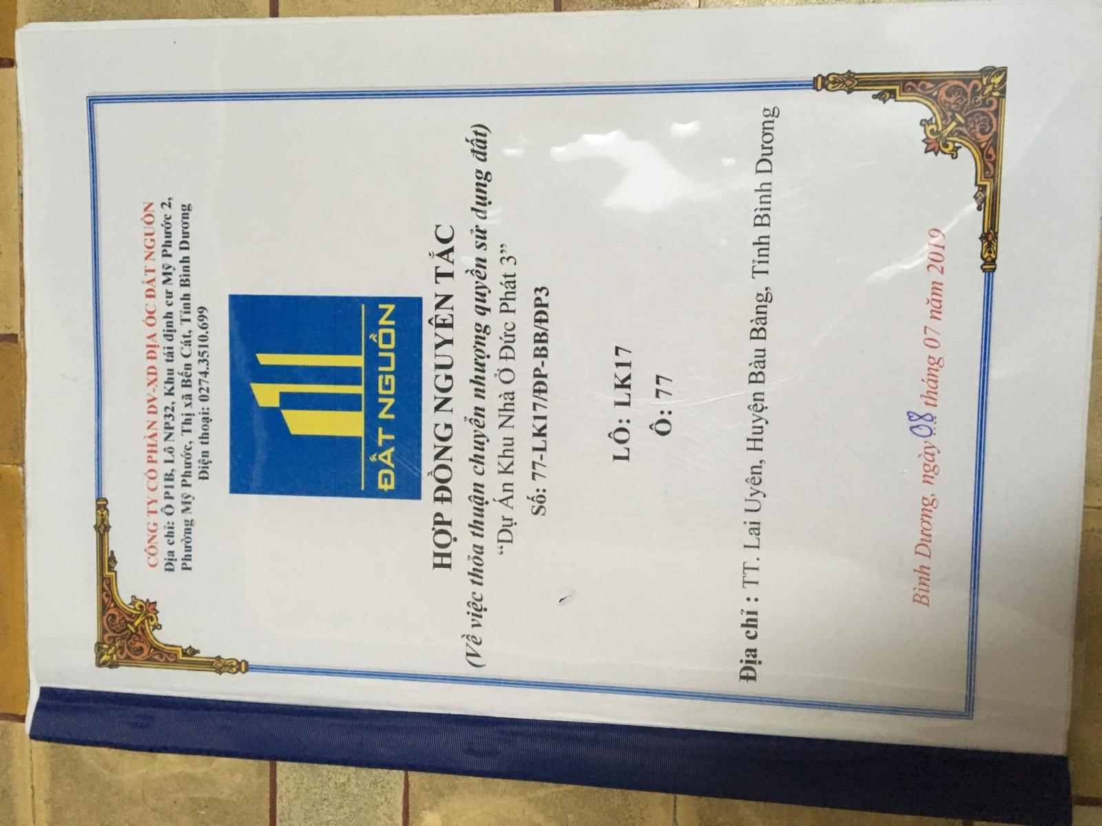 CC bán 80m2 đất thổ cư khu nhà ở Đức Phát 3, Bàu Bàng, Bình Dương 11428221