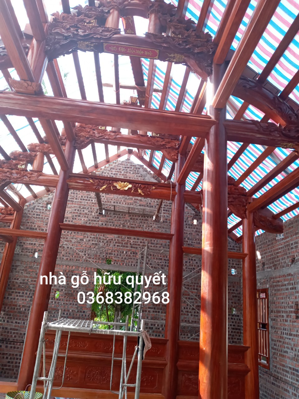 Hữu Quyết chuyên thi công nhà gỗ cổ truyền địa chỉ Hòa Bình, Vĩnh Bảo, Hải Phòng 11438341