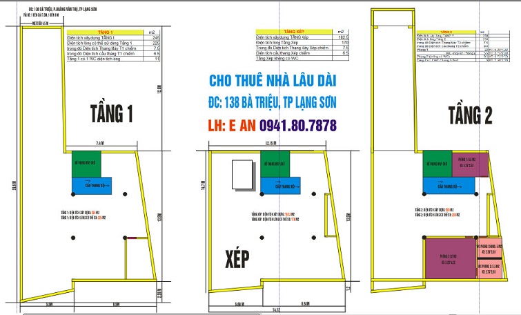 Cho thuê nhà số 138 Bà Triệu, P.Hoàng Văn Thụ, TP Lạng Sơn, 0941807878
 11448662
