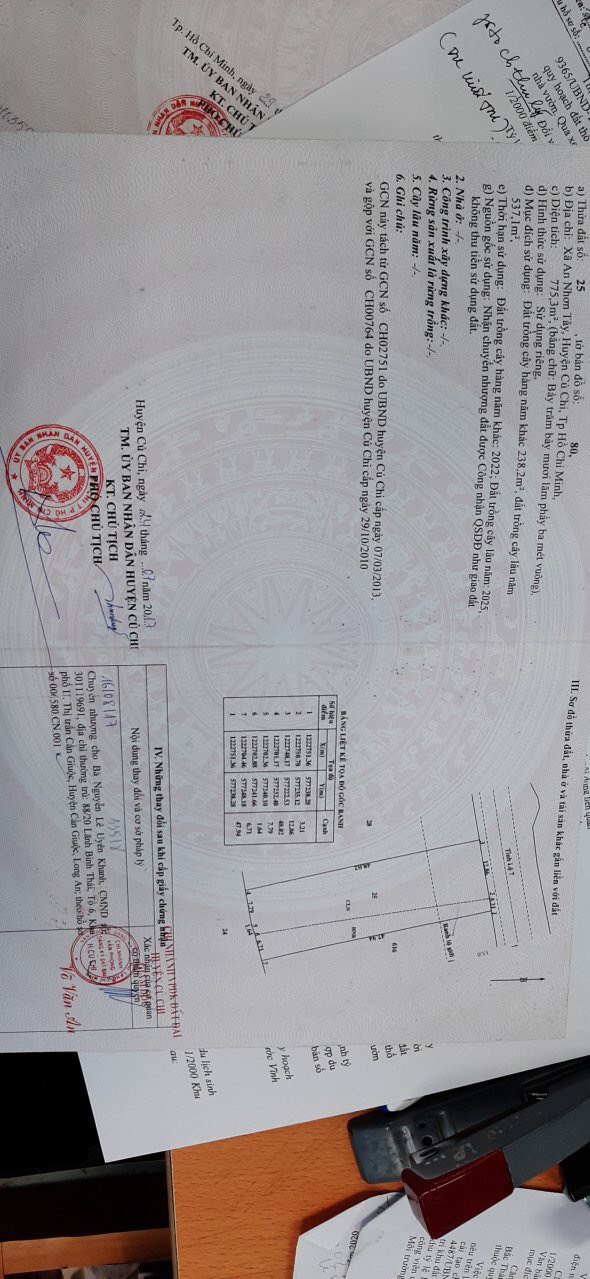 BÁN ĐẤT MẶT TIỀN TỈNH LỘ 7, XÃ AN NHƠN TÂY, HUYỆN CỦ CHI, HỒ CHÍ MINH. 11455419