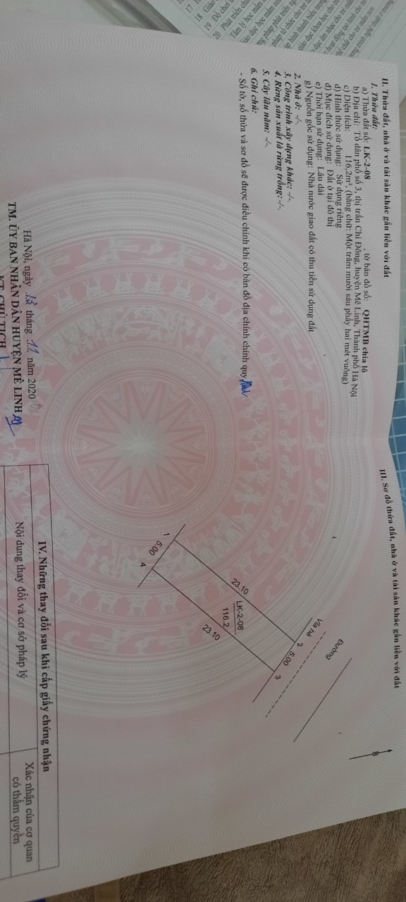 CHÍNH CHỦ MỞ BÁN LÔ ĐẤT ĐẤU GIÁ TẠI THỊ TRẤN CHI ĐÔNG, HUYỆN MÊ LINH, HÀ NỘI 11480981