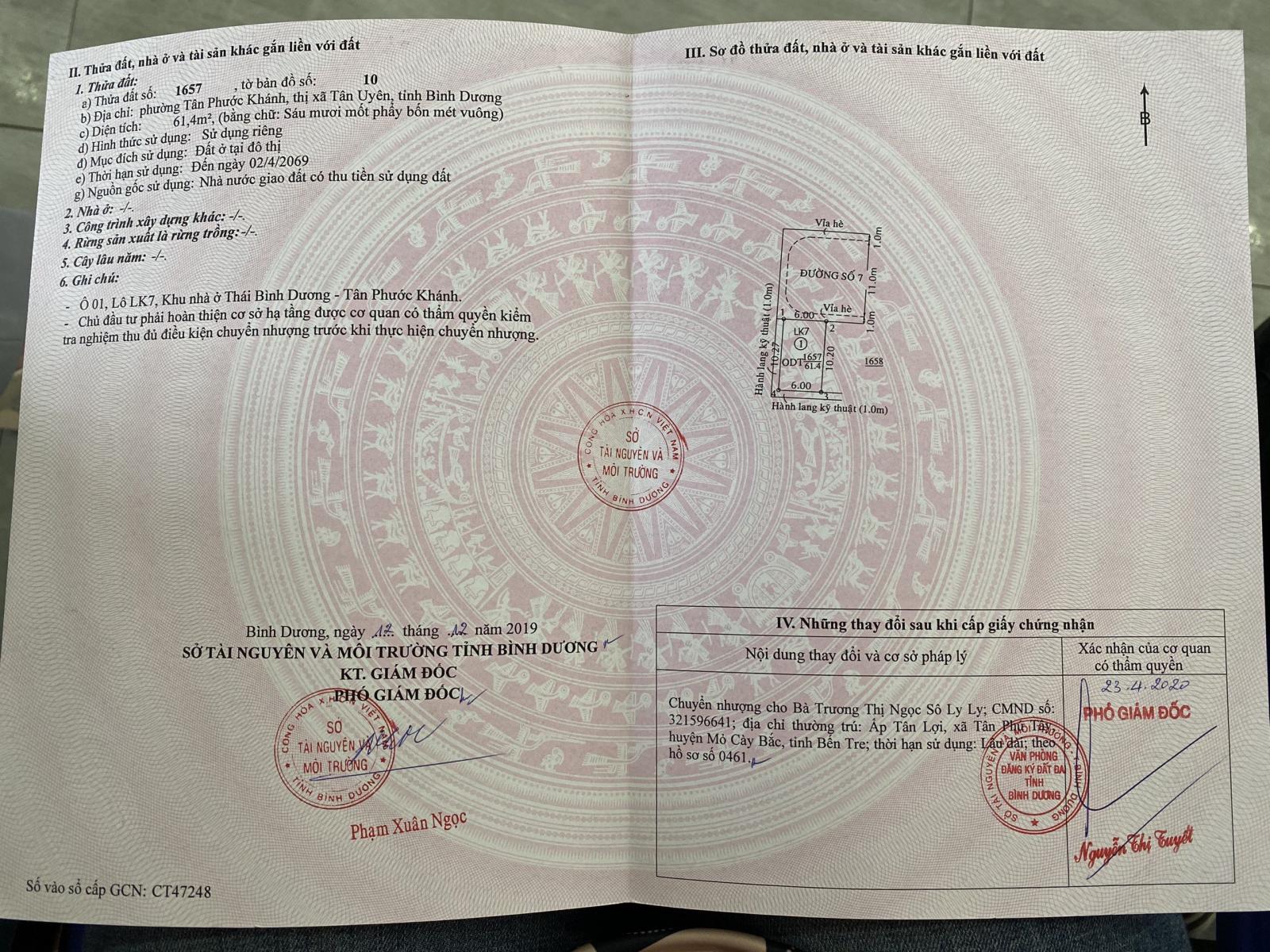 CHÍNH CHỦ CẦN BÁN ĐẤT PHƯỜNG TÂN PHƯỚC KHÁNH, THỊ XÃ TÂN UYÊN, TỈNH BÌNH DƯƠNG 11488794