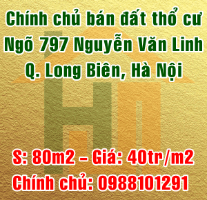 Bán đất tổ 1 Sài Đồng, ngõ 797 Nguyễn Văn Linh, Quận Long Biên 11494855