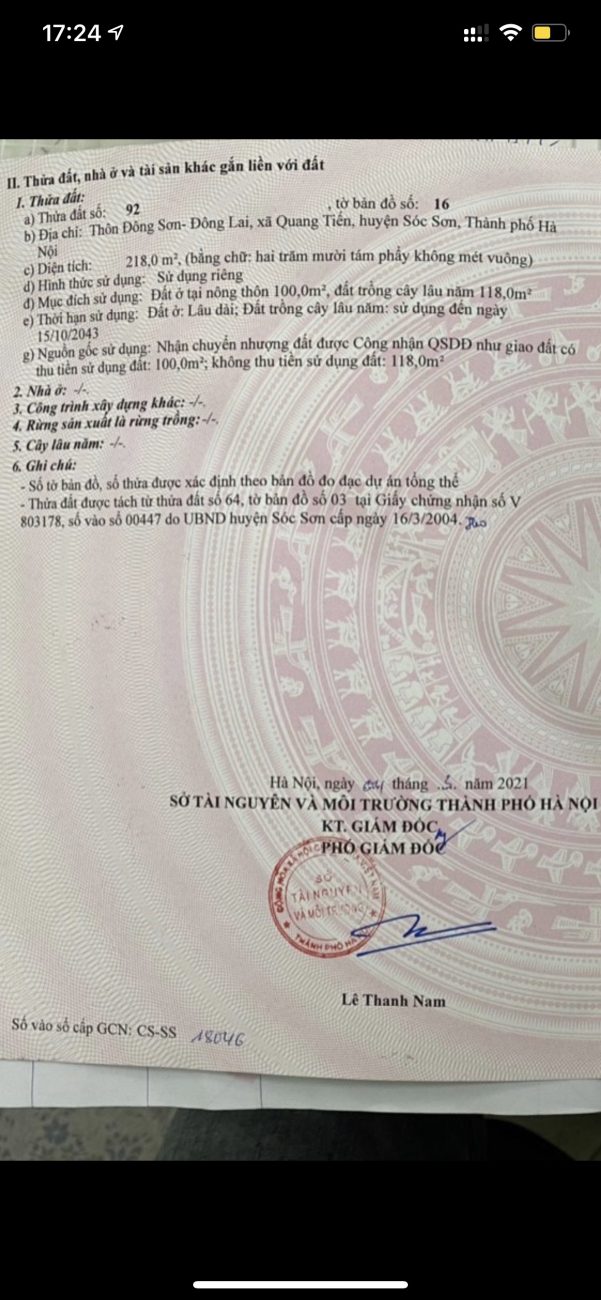 Mở bán lô đất tuyệt đẹp tại Hà Nội gần khu nghỉ dưỡng cao cấp Hồ Đồng Quan 11501349