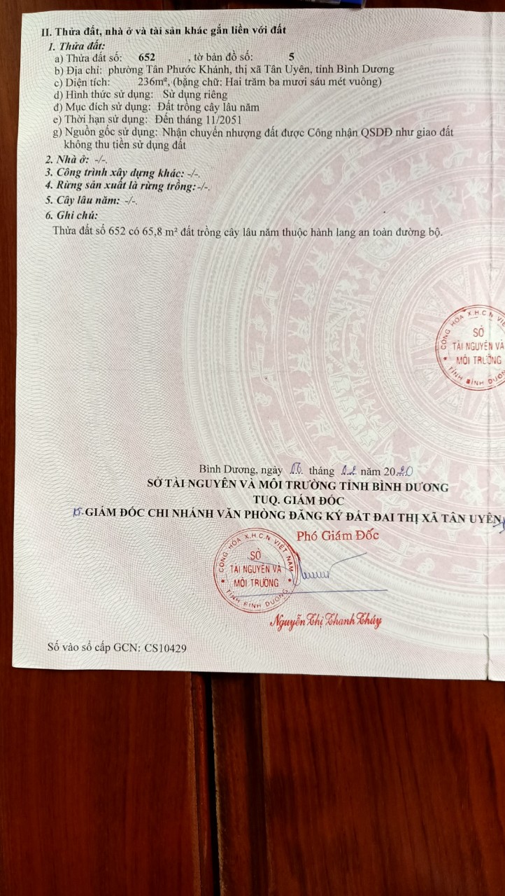 CHÍNH CHỦ BÁN GẤP LÔ ĐẤT MẶT TIỀN NGÃ BA ĐƯỜNG NHỰA TÂN PHƯỚC KHÁNH , TÂN UYÊN, BÌNH DƯƠNG. LH 0977 11506721