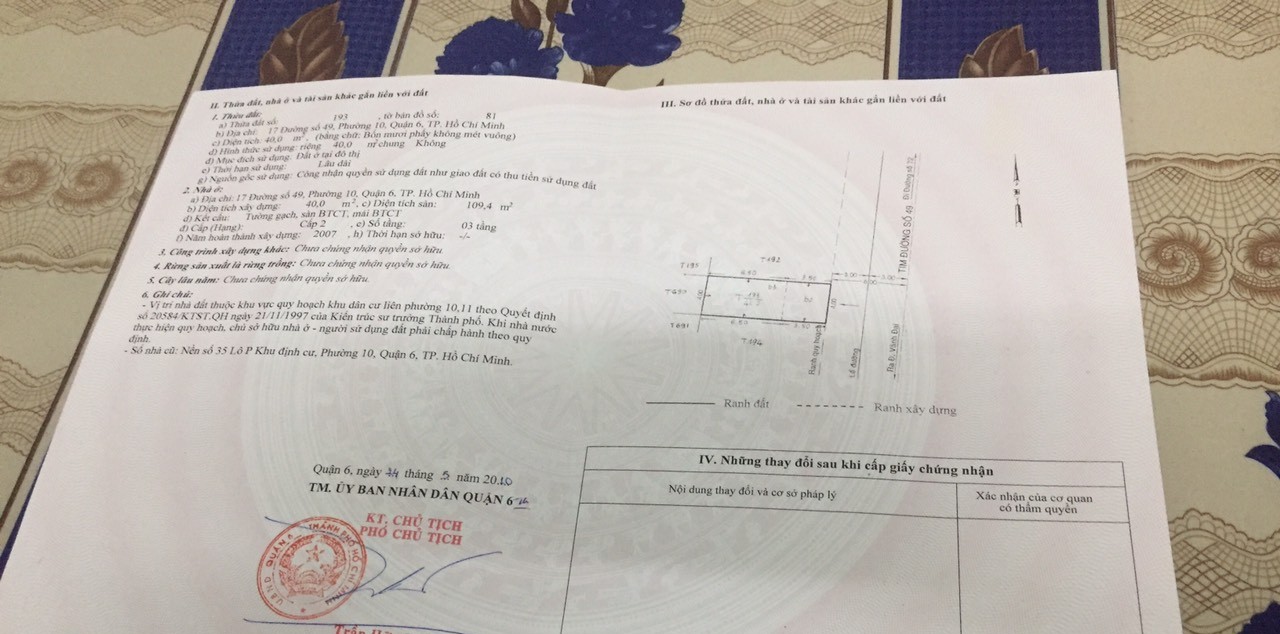 CẦN BÁN NHÀ PHỐ SHR - SỐ 17 ĐƯỜNG SỐ 49 Ở KDC BÌNH PHÚ, QUẬN 6. LHCC: 0901104177 11549460