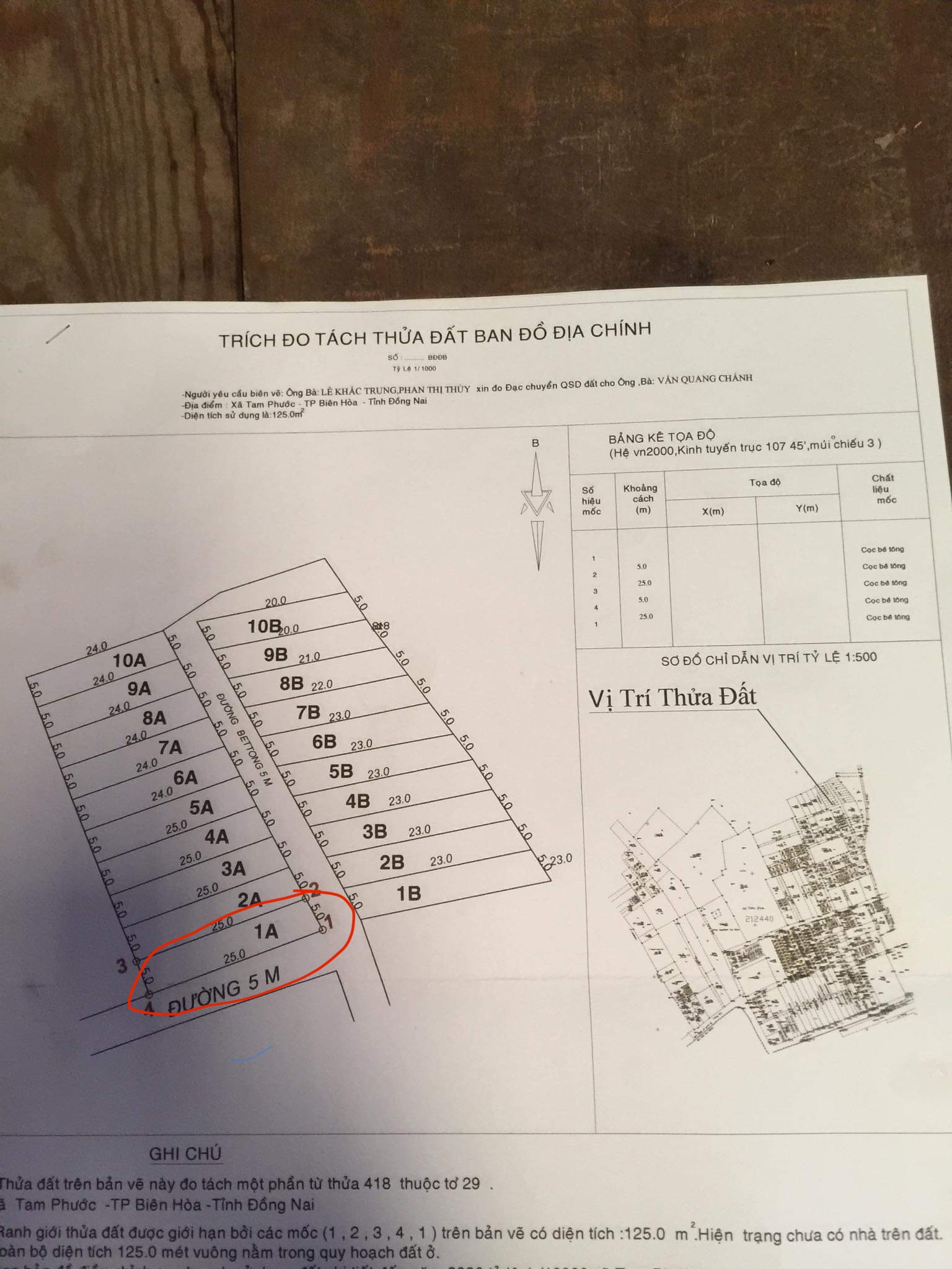 CHÍNH CHỦ CẦN BÁN GẤP LÔ ĐẤT XÃ TAM PHƯỚC, TP BIÊN HÒA, ĐỒNG NAI 11557803
