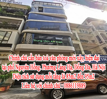 Chính chủ cần bán toà văn phòng mới xây, hiện đại tại phố Nguyên Hồng. Đường Nguyên Hồng, Phường 11592733