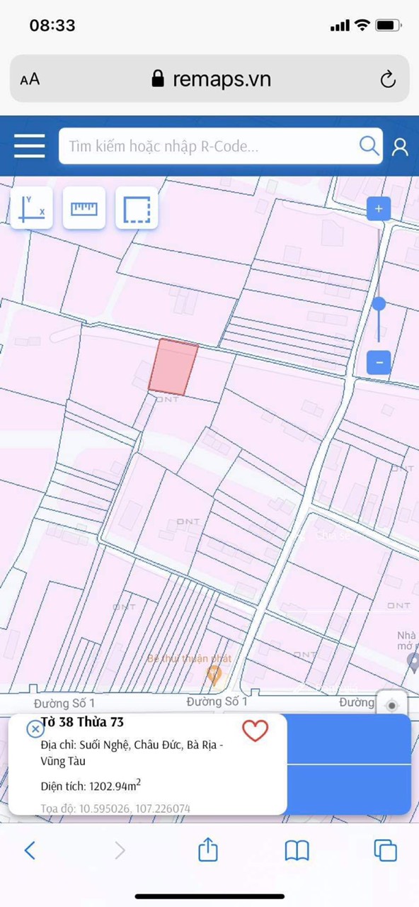 BÁN GẤP LÔ ĐẤT 30X40 PHỦ HỒNG. CÁCH ĐƯỜNG SỐ 1 CHỈ 50M SÁT BÊN KCN SONADEZI CHÂU ĐỨC, BR-VT 11593547