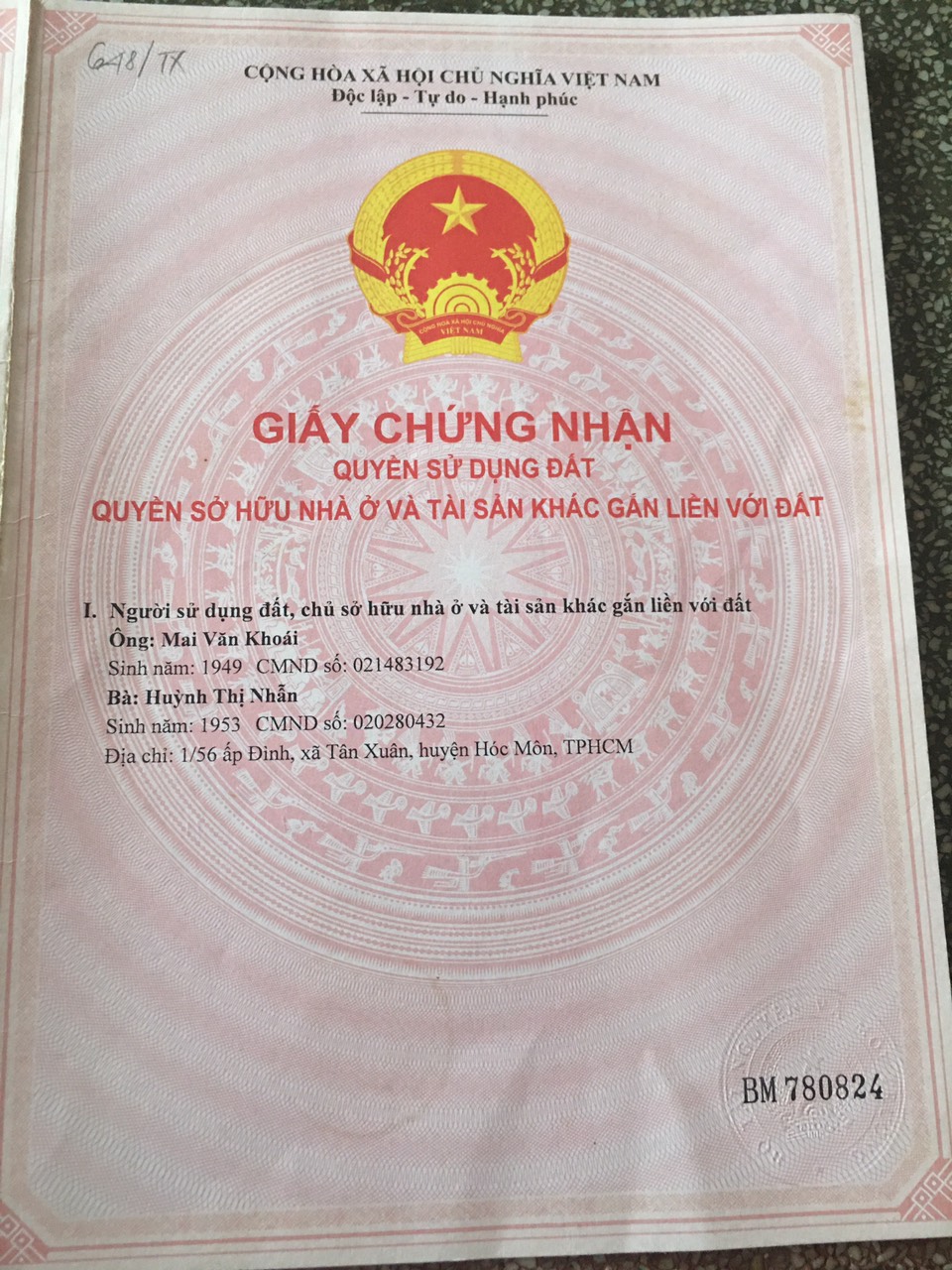 CHÍNH CHỦ BÁN NHÀ MẶT TIỀN ĐƯỜNG XE TẢI XÃ TÂN XUÂN HUYỆN HÓC MÔN 11598084