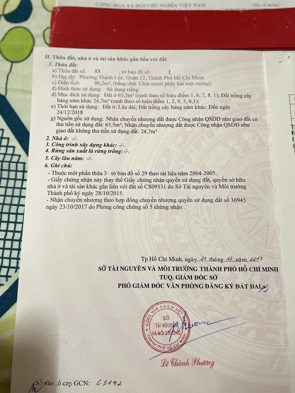 Bán đất đường Hà Huy Giáp, P.Thạnh lộc, Quận 12, 90m2, Hẻm 345 11603307