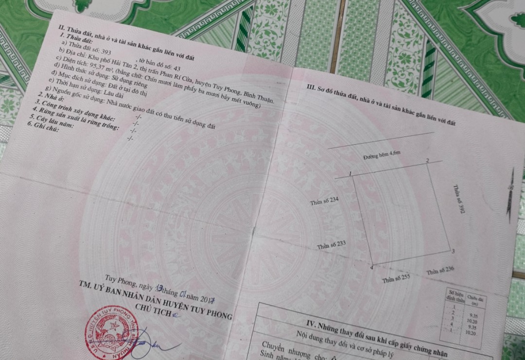 Cần Bán Lô Đất Đối Diện Cảng Cá Phan Rí Cửa  95,72 m2 Huyện Tuy Phong, Bình Thuận. 11680956