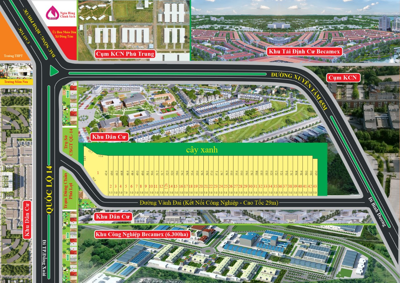 Đất đầu tư tuyến cao tốc Đồng Phú- Bình Dương(65m) 5x60,450tr  11723014