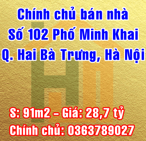 Bán nhà mặt phố số 102 Minh Khai, Phường Minh Khai, Quận Hai Bà Trưng 11747076