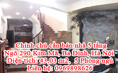 Chính chủ cần bán nhà 5 tầng địa chỉ: Ngõ 290 Kim Mã - Ba Đình - Hà Nội 11752160