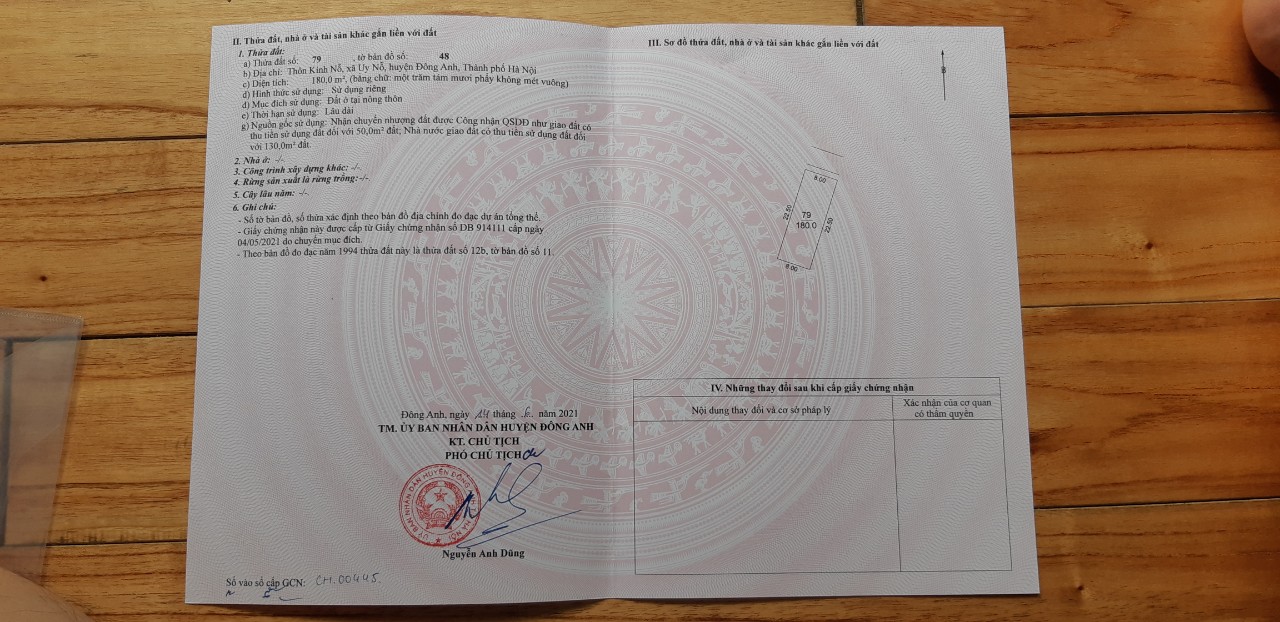 CHÍNH CHỦ CẦN BÁN LÔ ĐẤT TẠI KÍNH NỖ - UY - NỖ - ĐÔNG ANH – TP HÀ NỘI. LIÊN HỆ: 0936362879 11785653