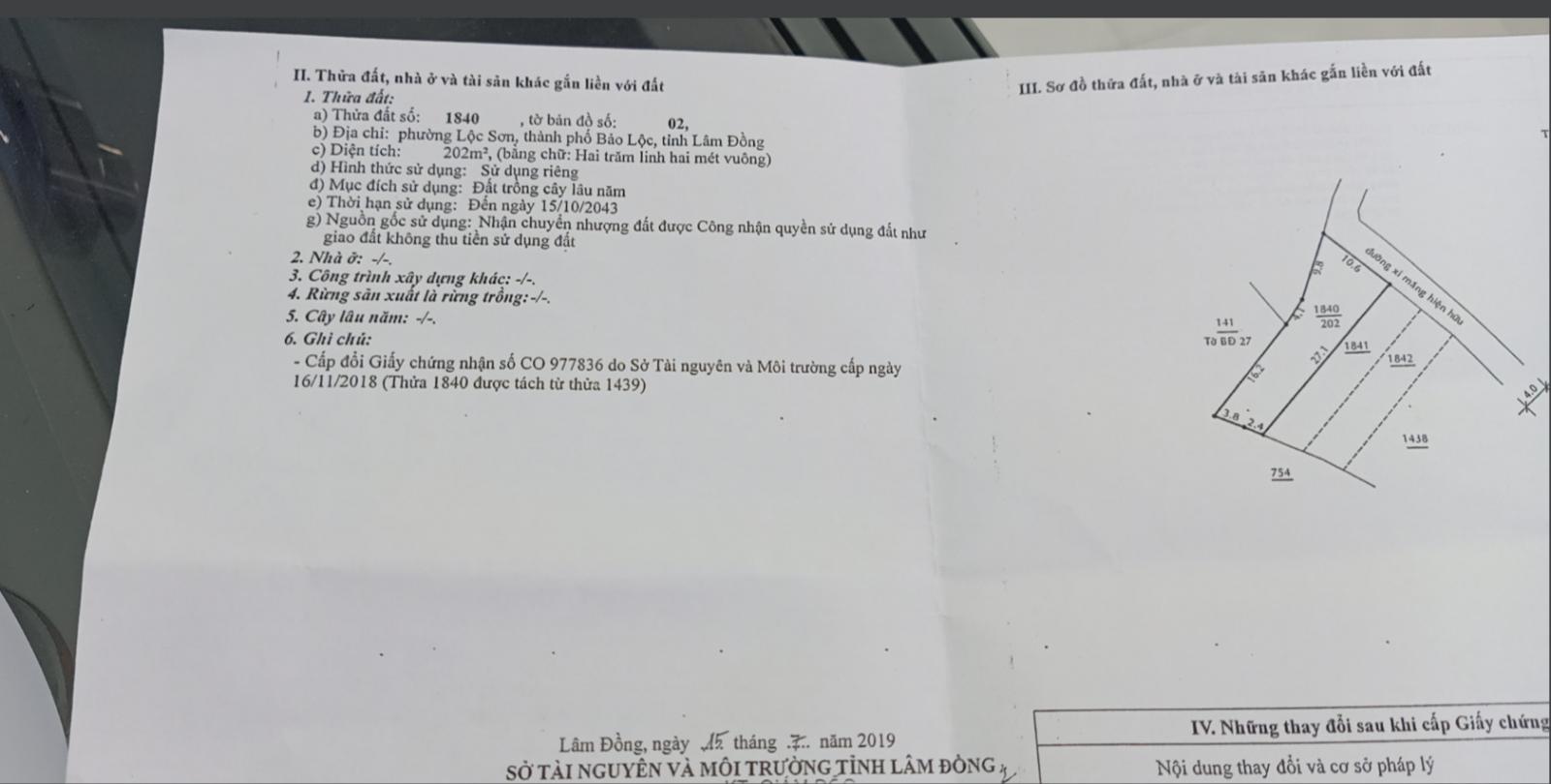 CHÍNH CHỦ CẦN BÁN GẤP LÔ ĐẤT TẠI HẺM 84 TRẦN PHÚ – LỘC SƠN – TP BẢO LỘC. LIÊN HỆ: 0979285266 11814567
