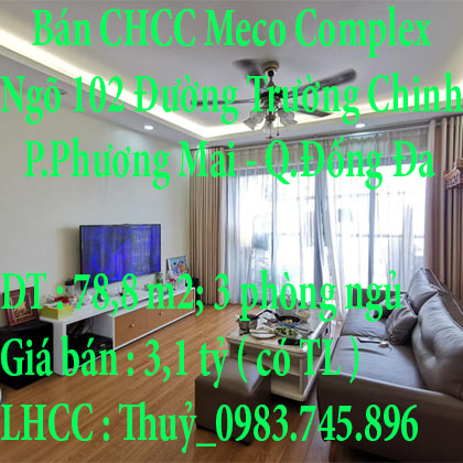 Bán nhà Chung cư Meco Complex ngõ 102 trường chinh, tầng 12 toà nhà hh1b. 11818874