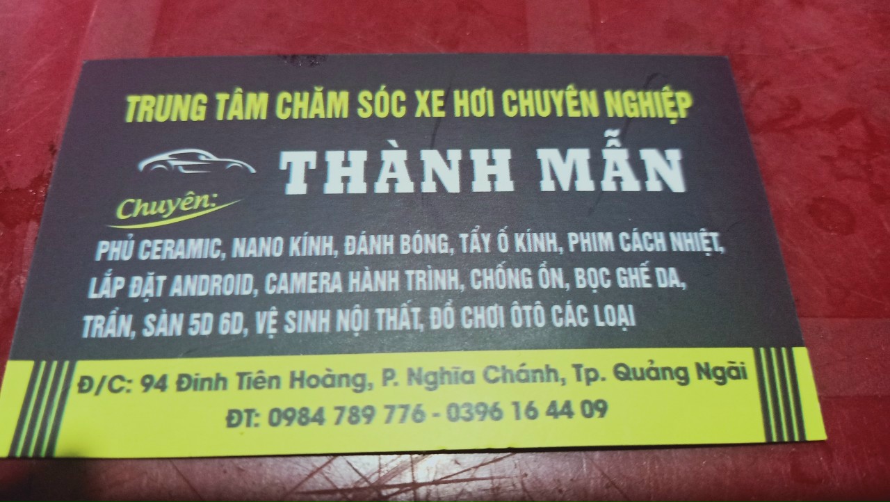 TRUNG TÂM CHĂM SÓC XE OTO CHUYÊN NGHIỆP – THÀNH MẪN 11834070