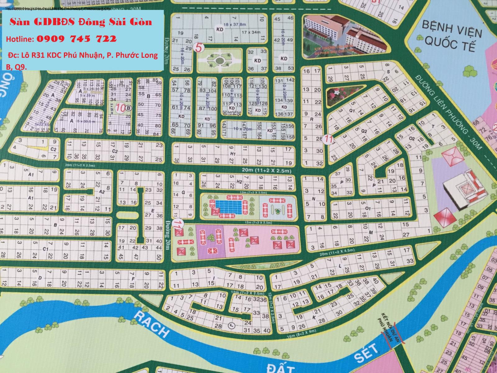 Chính chủ gửi bán lô đát Diện tích đất 300m, giá 76tr/m2, tại dự án Phú Nhuận, Q9 11863016