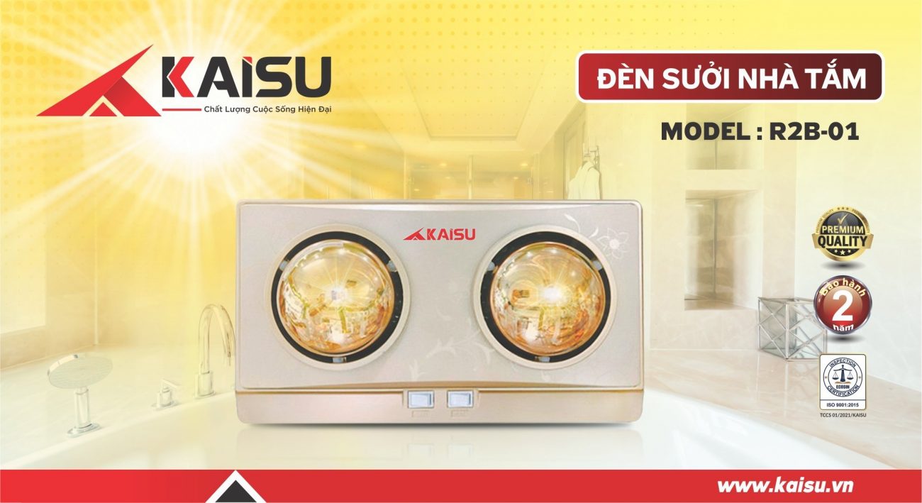 ĐÈN SƯỞI NHÀ TẮM KAISU – 2 BÓNG – 3 BÓNG 11911397