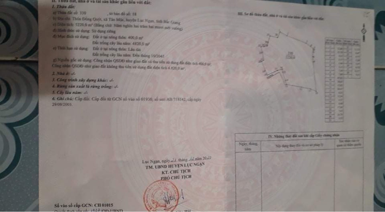 CẦN BÁN 2 LÔ ĐẤT LỤC NGẠN - BẮC GIANG 12270758