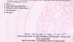 CHÍNH CHỦ CẦN BÁN NỀN ĐẤT SAU TRUNG TÂM HÀNH CHÍNH HUYỆN ĐẤT ĐỎ, TỈNH BÀ RỊA - VŨNG TÀU. 12301194