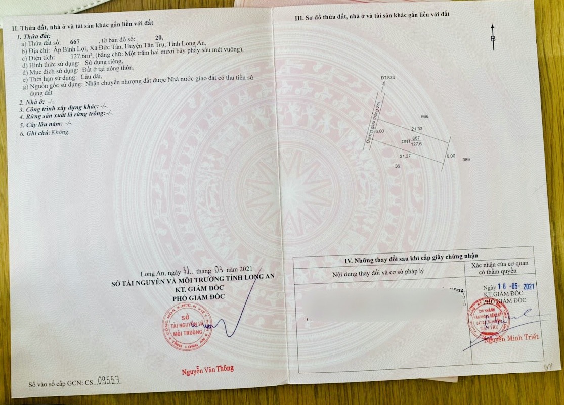 650tr lô hàng đầu tư tại Đức tân - Tân Trụ - Long An ngay DT833 12338982