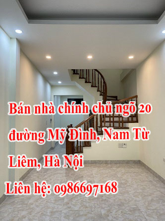 Bán nhà chính chủ ngõ 20 đường Mỹ Đình, Nam Từ Liêm, Hà Nội 12355449