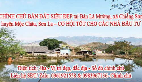 CHÍNH CHỦ BÁN ĐẤT SIÊU ĐẸP tại Bản Lả Mường, xã Chiềng Sơn, huyện Mộc Châu, Sơn La - CƠ HỘI TỐT CHO 12387018