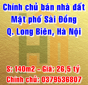  Chính chủ bán nhà đất mặt tiền số 6 phố Sài Đồng, Quận Long Biên, Hà Nội 12402735