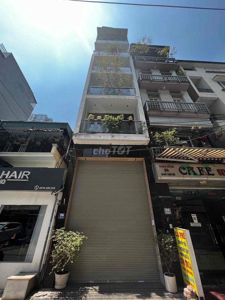Cho thuê nhà 60m2 x 6 tầng làm văn phòng mặt ngõ to Thái Hà và Thái Thịnh 12409782
