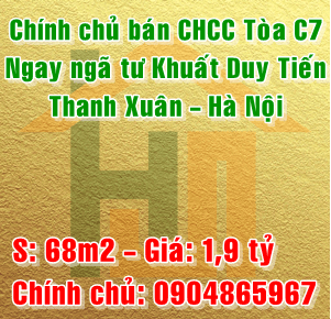 
Chính chủ bán CHCC tòa C7 Thanh Xuân Bắc, Quận Thanh Xuân, Hà Nội 12438504