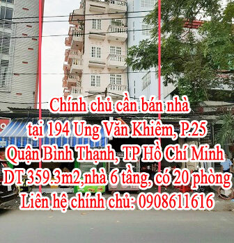 Chính chủ cần bán nhà tại 194 Ung Văn Khiêm, P.25, Quận Bình Thạnh, TP Hồ Chí Minh 12455156