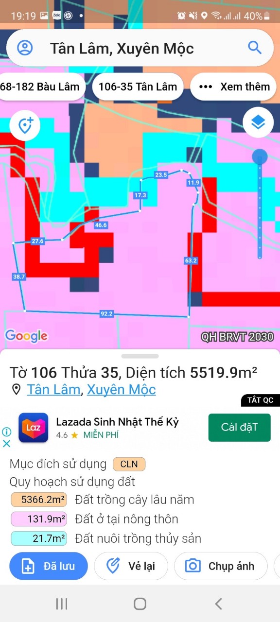Chính chủ cần bán mảnh đất xã Tân Lâm, Huyện Xuyên Mộc, Bà Rịa Vũng Tàu. 12462392