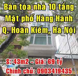 Chính chủ bán nhà mặt phố Hàng Hành, Quận Hoàn Kiếm, Hà Nội 12549328