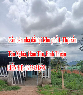 CHÍNH CHỦ cần bán nhà đất tại Khu phố 1, Thị trấn Tân Nghĩa, Hàm Tân, Bình Thuận. 12565959