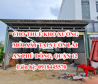 CHO THUÊ KHO XƯỞNG MỚI XÂY TẠI VƯỜN LÀI, AN PHÚ ĐÔNG, QUẬN 12 12566479