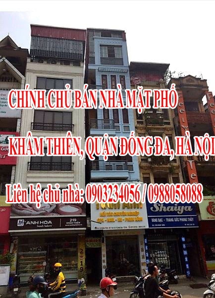 Chính chủ bán nhà mặt phố Khâm Thiên, Quận Đống Đa, Hà Nội 12581756