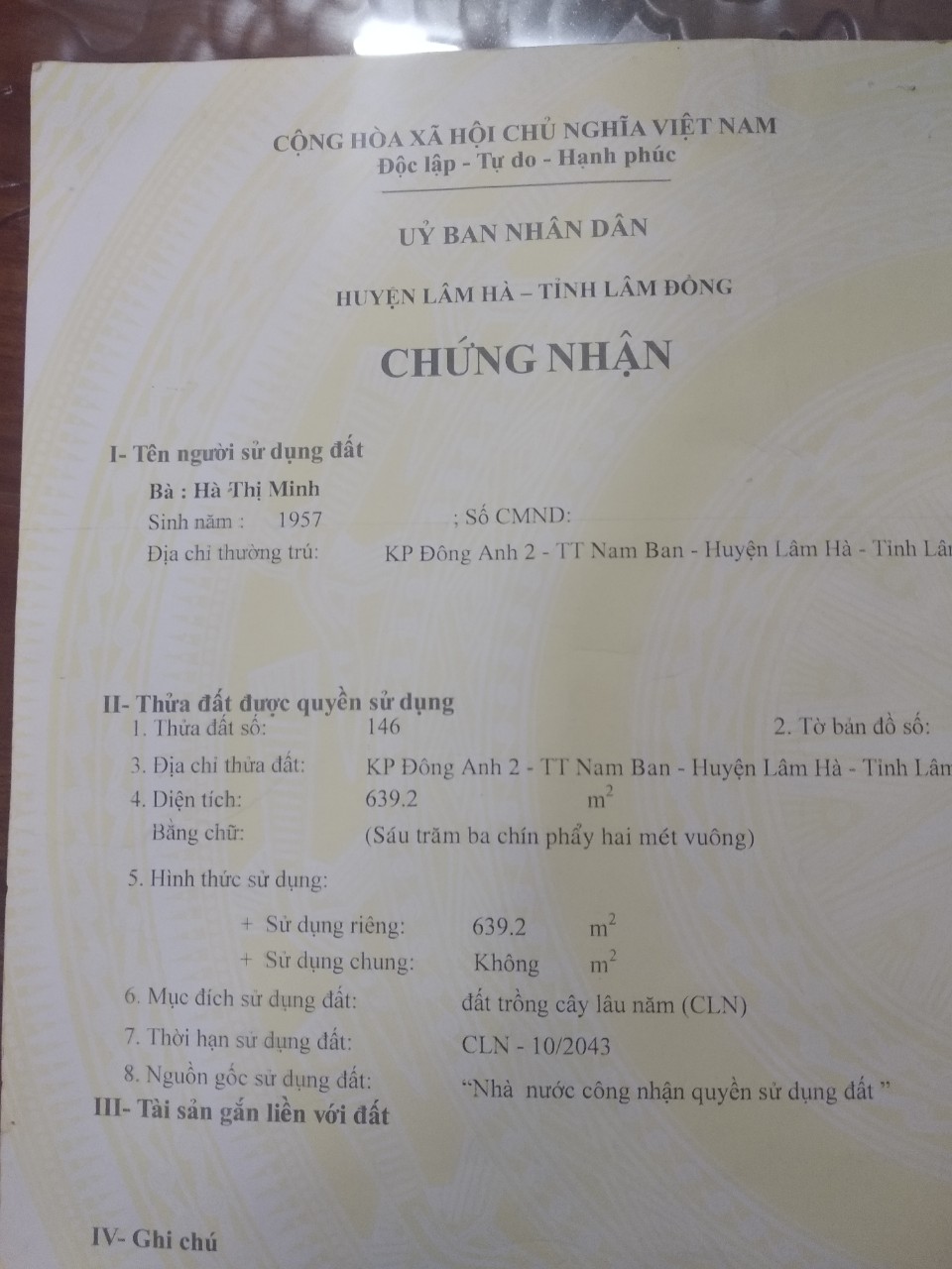 Cần tiền bán lỗ lô đất đẹp trung tâm thị trấn Nam Ban, Lâm Hà , Lâm đồng  LH :0766386879 12595812