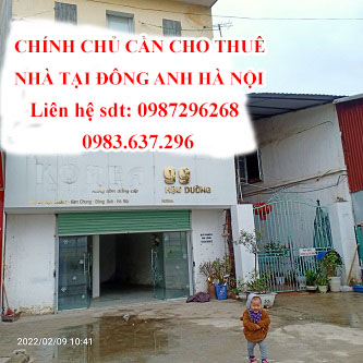 CHÍNH CHỦ CẦN CHO THUÊ NHÀ TẠI ĐÔNG ANH HÀ NỘI. 12621995