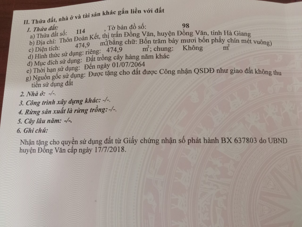 CHÍNH CHỦ BÁN ĐẤT THÔN ĐOÀN KẾT, THỊ TRẤN ĐỒNG VĂN, TỈNH HÀ GIANG. 12761749