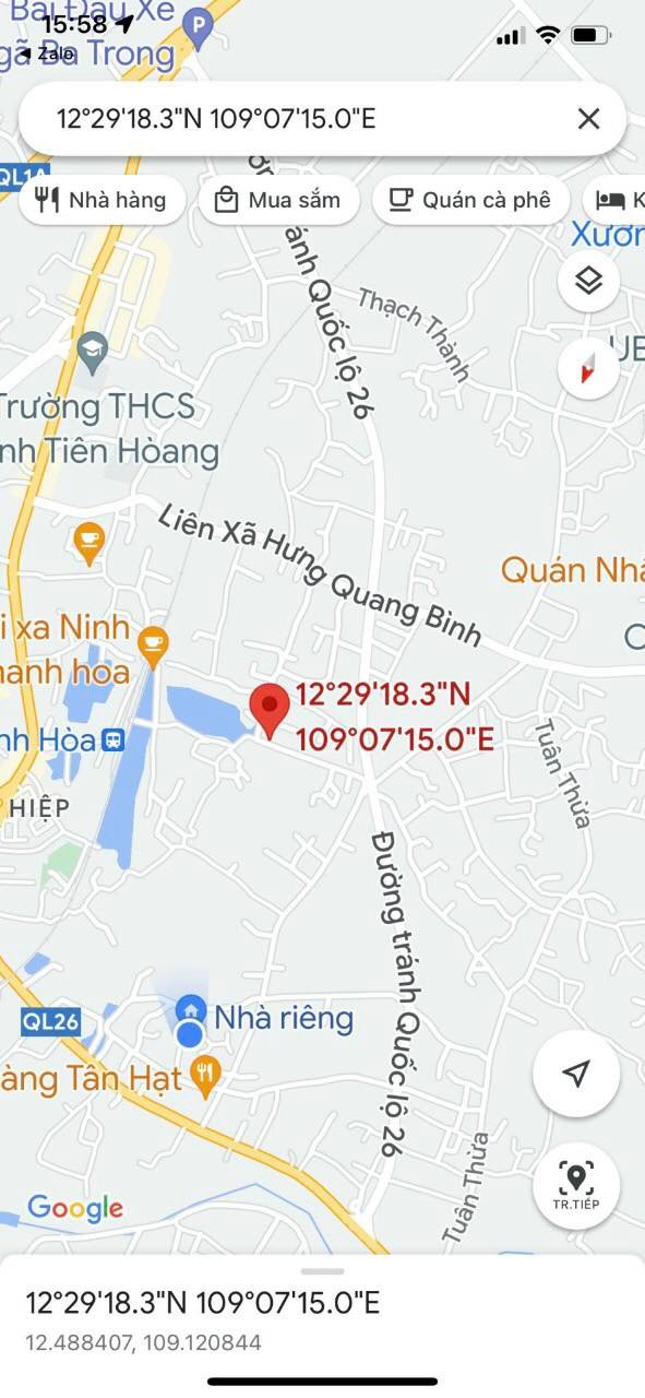 Bán lô đất Vuông vắn trung tâm thị xã DT   17X21 Ninh Bình Ninh Hòa0395287569 12792554