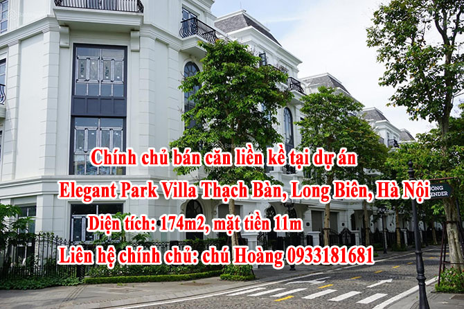 Chính chủ bán căn liền kề tại dự án Elegant Park Villa Thạch Bàn, Long Biên, Hà Nội 12798048