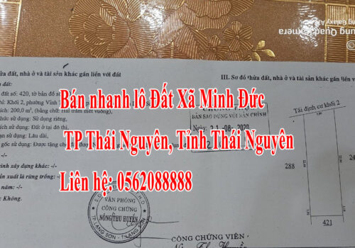 Cần tiền làm ăn Em muốn bán nhanh lô Đất Phổ Yên – Thái Nguyên 12805070