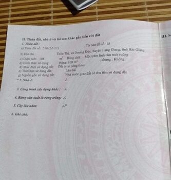 CHÍNH CHỦ cần bán lô 27 Thôn Thị, Xã Dương Đức, Lạng Giang, Bắc Giang. 12805358