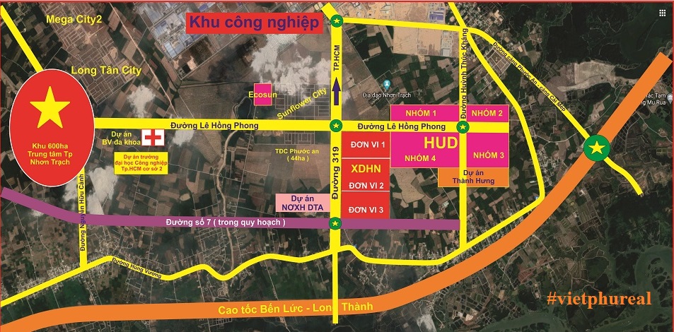 Nhận Mua Bán Nhanh Đất Nền Sổ Hồng ở Nhơn Trạch gồm HUD, Xây Dựng Hà Nội, Ecosun, Thành Hưng 12866853