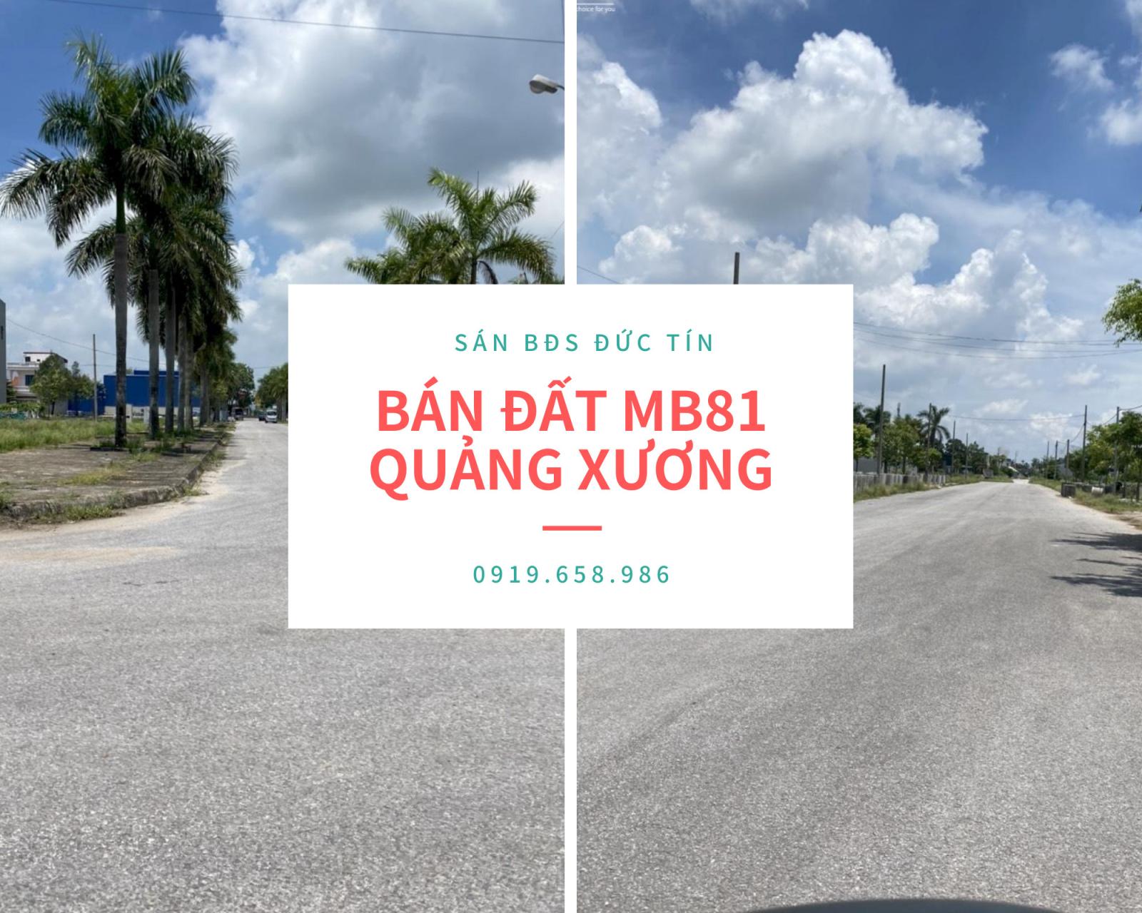 Bán đất nền mb81 thị trấn Tân Phong Quảng Xương cách QL1A 50m 12907126