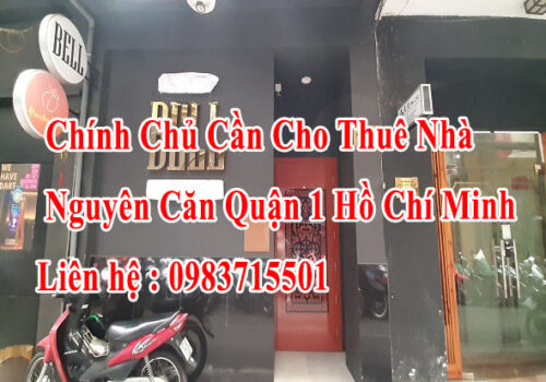 Chính Chủ Cần Cho Thuê Nhà Nguyên Căn Quận 1, TP Hồ Chí Minh 12911284