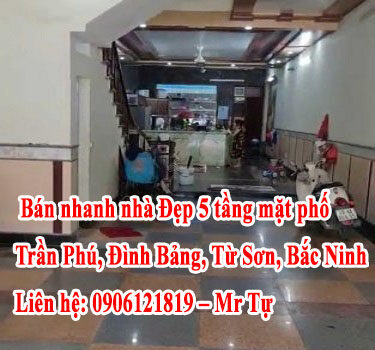 Cần bán nhanh nhà đẹp 5 tầng mặt phố Trần Phú, Đình Bảng, Từ Sơn 12917559